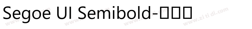 Segoe UI Semibold字体转换